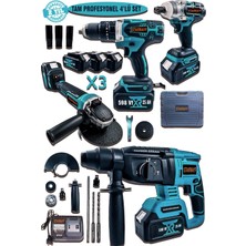 4'lü Brushless Set 598V 25AH Aküli Matkap ve Darbeli Sürücü