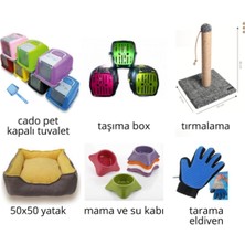 Feyza Design Kedi Kapalı Tuvalet ve Başlangıç Seti, Temiz ve Konforlu Kullanım
