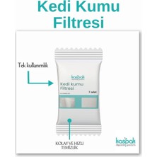 Feyza Design 7'li Kedi Kumu Temizleme Filtresi, 80X70, Delikli, 2 Paket