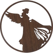 Kadın Melek Ahşap Sevgililer Günü Duvar Dekoratif