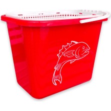 Belirtilmemiş Fishack Süzgeçli Balıkçı Kovası 15 Lt Kırmızı Kod 179