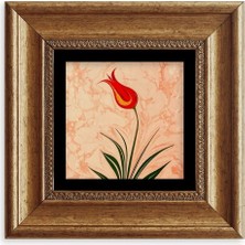 Mbb E-Ticaret Ebru Lale Çerçeveli Taş Tablo