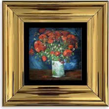 Mbb E-Ticaret Van Gogh Çiçekli Vazo Çerçeveli Taş Tablo