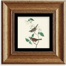 Mbb E-Ticaret Kuşlar ve Ağaç Çerçeveli Taş Tablo