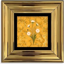 Mbb E-Ticaret Ebru Sanatı Çiçek Çerçeveli Taş Tablo