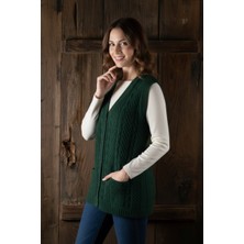 Secret Touch Anne Yeleği Klasik Örgü Yün Pamuk Karışımlı