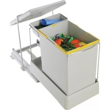 Özbience Gri Raylı Dolap Içi Çöp Kovası 20 Lt, Pratik ve Şık Tasarım