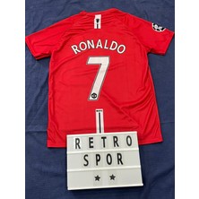 Cristiano Ronaldo Nostalji 2008 Sezonu Manchester.united Kısa Kol Kırmızı Renk Forma
