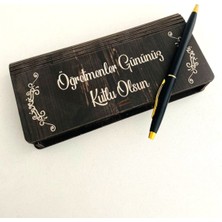 Mbb E-Ticaret Öğretmenler Gününe Özel Tasarımlı Ahşap Kalem Kutusu