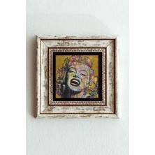 Mbb E-Ticaret Marilyn Monroe Çerçeveli Taş Tablo , Çerçeveli Taş Duvar DEKORU-ENKCRCVTBL-00178