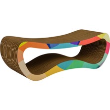 Feyza Design Modern Desenli Large Karton Kedi Tırmalama 67X22,5X24 cm