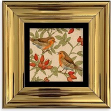 Mbb E-Ticaret Kuşlar Çerçeveli Taş Tablo