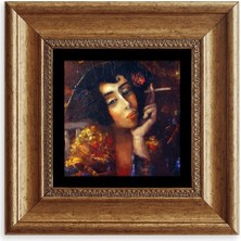 Mbb E-Ticaret Kadın Çerçeveli Taş Tablo