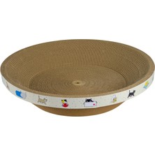 Feyza Design Yumuşak ve Rahat Yuvarlak Kedi Yatağı, 45X45X9 Cm, Konforlu Dinlenme Alanı