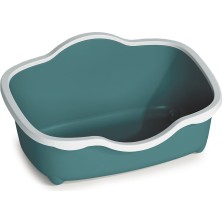 Feyza Design Şık Beyaz/yeşil Kedi Tuvaleti 56X38,5X26 Cm, Modern Tasarım