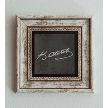 Mbb E-Ticaret Atatürk Imzası Çerçeveli Taş Tablo , Çerçeveli Taş Duvar Dekoru