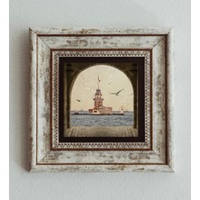 Mbb E-Ticaret Istanbul Manzaralı Çerçeveli Taş Tablo , Çerçeveli Taş Duvar Dekoru