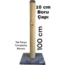 Feyza Design 100 cm Uzunlukta Dev Boy Kedi Tırmalama Tahtası, Tek Parça, 10 cm Çap