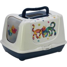 Feyza Design Şık ve Pratik Kedi Tuvaleti, 57 Cm, Konforlu Kullanım ve Temizlik Kolaylığı