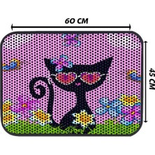 Feyza Design Kedi Tuvalet Önü Elekli Paspas 60X45 Cm, Temizlik ve Konfor Için Ideal