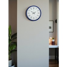Mbb E-Ticaret Zentime 36 cm Lacivert Dekoratif Duvar Saati