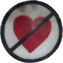 Egecen Aplike Ütü Ile Yapışan Kalp Girilmez Arma 3 cm