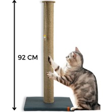 Feyza Design 90 cm Uzun Kedi Tırmalama Tahtası, Catnip ve Minder Yüzeyli, Lacivert