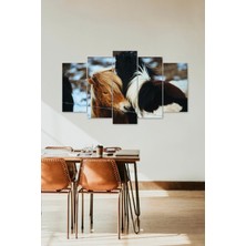 Mbb E-Ticaret Atlar 5 Parçalı Mdf Tablo