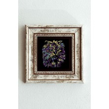 Mbb E-Ticaret Soyut Çalışma Renkli Kedi Çerçeveli Taş Tablo , Çerçeveli Taş Duvar DEKORU-ENKCRCVTBL-00100