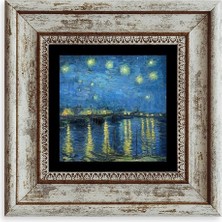 Mbb E-Ticaret Yıldızlı Gece Çerçeveli Taş Tablo