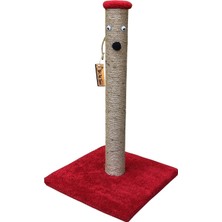Feyza Design Yumuşak Peluş Kedi Tırmalama Tahtası, 52 Cm, Eğlenceli ve Rahat Kullanım