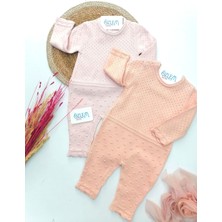 Genel Damlacık Desen Merserize Tulum Somon - 9-12 Ay