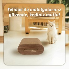 Feyza Design Oval Kedi Tırmalama Kanepesi, Ahşap Renk, Small (28X12.5X24 Cm)