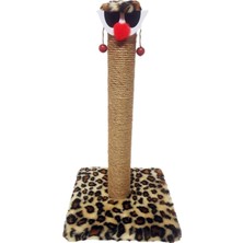 Feyza Design Kedi Tırmalama T3 Palyaço Leopar 52 Cm, Eğlenceli ve Dayanıklı Tasarım