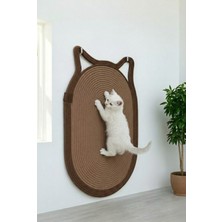Feyza Design Doğal Halat Örgülü Duvara Asılabilir Kedi Tırmalama Matı