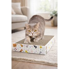 Feyza Design Doğal Düz Karton Kedi Tırmalama Tahtası 47X17 cm