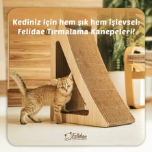 Feyza Design Dikey Kedi Tırmalama Kanepesi, Bej Ahşap, Large (39X59X24 Cm)