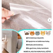 Feyza Design Şeffaf Kendinden Yapışkanlı Kedi Tırmalama Koruyucu Folyo 50X100CM