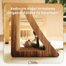 Feyza Design Dikey Tırmalama Kanepesi, Oluklu Mukavva, Large, Koyu Ahşap Renk