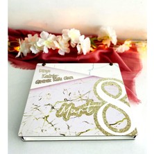 Mbb E-Ticaret Kadınlar Günü Ahşap Kutulu Ahşap Defter Kalem Seti - Pmb1