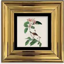 Mbb E-Ticaret Yapraklar ve Kuş Çerçeveli Taş Tablo