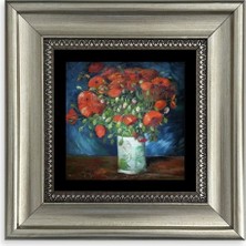 Mbb E-Ticaret Van Gogh Çiçekli Vazo Çerçeveli Taş Tablo