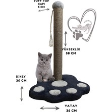 Feyza Design 50 cm Büyük Peluş Tırmalama Tahtası ile Kedinize Eğlenceli Oyun Alanı