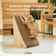 Feyza Design Kedi Tırmalama Kanepesi, Dikey, Small, 24X43X24CM, Bej Ahşap Renk