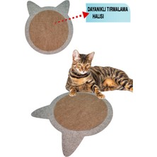 Feyza Design Renkli ve Eğlenceli Kedi Tırmalama Oyuncağı, Halı ve Keçe Malzeme ile