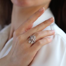 Necati Gün Elips Taşlı Sky Diamond Gümüş Yüzük