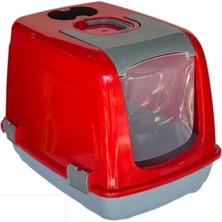 Feyza Design Kırmızı Kapalı Kedi Tuvaleti, Hijyenik ve Güvenli Kullanım