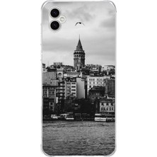TechTree Samsung Galaxy A04 Uyumlu Galata Kulesi ve Deniz Manzaralı Baskılı Silikon Kılıf