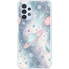TechTree Samsung Galaxy A13 Uyumlu Soft Renkli Gezegenler Baskılı Silikon Kılıf