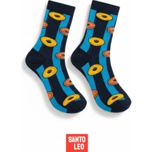 Santo Leo Blue Donut Happy Socks